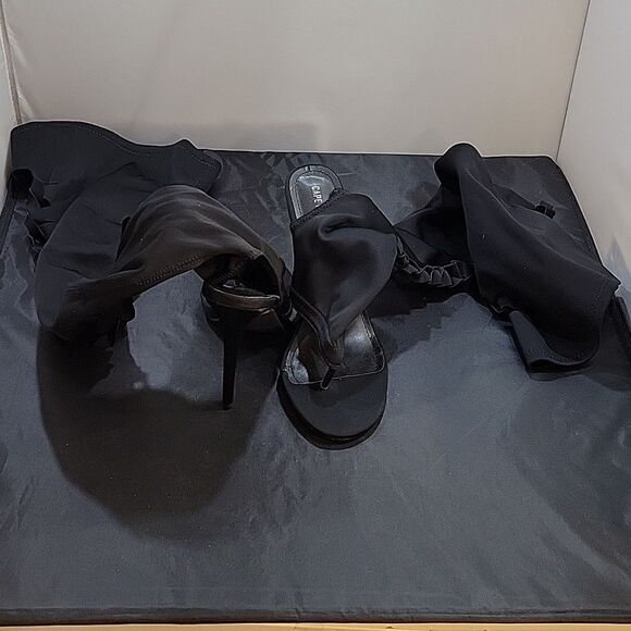 BRAND NEW CAPE ROBBIN KNOTTED HIGH HEEL THIGH HIGH OPEN TOE SANDAL - Picture 6 of 16